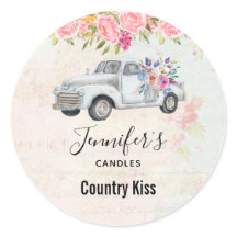 Camión de recolección de vintage de color de agua