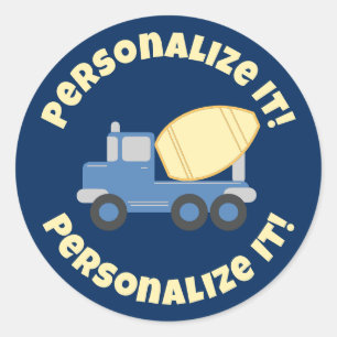 Pegatina Redonda Camión pequeño