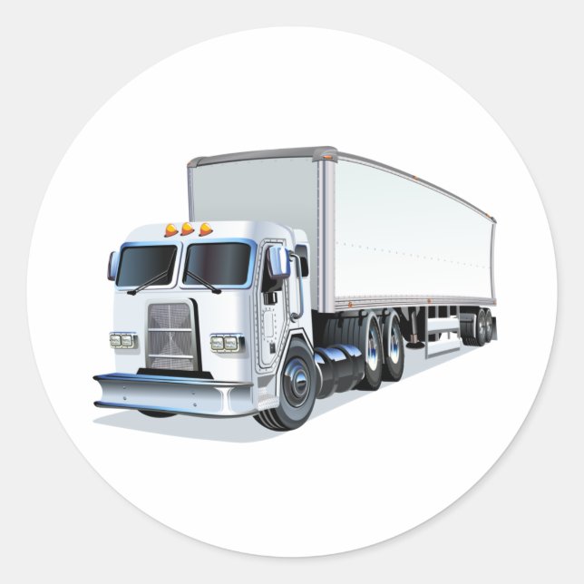 Pegatina Redonda camión personalizado (Anverso)