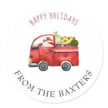 Camión Rojo y Navidades Santa Personalizados