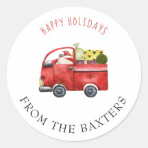 Camión Rojo y Navidades Santa Personalizados