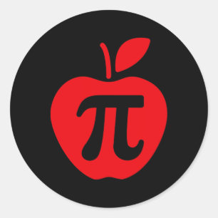 Pegatina Redonda Camisa Apple Pi Day