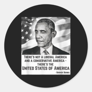 Pegatina Redonda Camisa Barack Obama - Camisa Obama - Obama - Estad