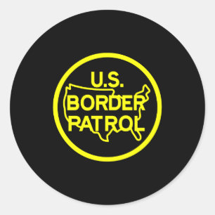 Pegatina Redonda Camisa Border Patrol Est 1924