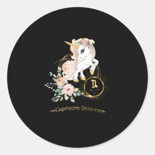 Pegatina Redonda Camisa Capricornio Signo Zodíaco Unicornio Astrolo