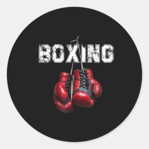 Pegatina Redonda Camisa De Boxeo Para Mens6