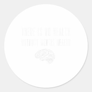 Pegatina Redonda Camisa de Concienciación sobre la Salud Mental - E