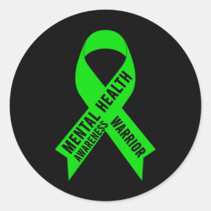 Pegatina Redonda Camisa de Concienciación sobre Salud Mental - Salu