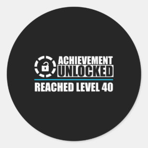 Pegatina Redonda Camisa de nivel de juego 401