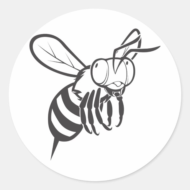 Pegatina Redonda Camisa de Personalizado de abeja reina de Guay (Anverso)