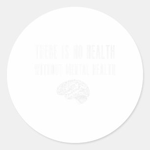 Pegatina Redonda Camisa de sensibilización sobre la salud mental -