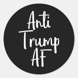 Pegatina Redonda Camisas anti Trump se resisten a 45 protestas