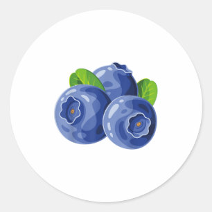 Pegatina Redonda Camisas Blueberry Hombres Adultos Mujeres Niños Co