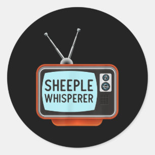 Pegatina Redonda Camisas contra la Propaganda en los medios tradici