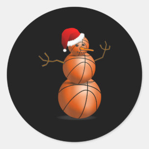 Pegatina Redonda Camisas de baloncesto navidades - Nieto de balonce