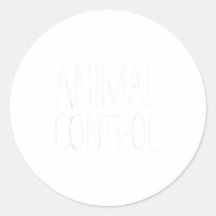 Pegatina Redonda Camisas de control animal Hombres Adultos Mujeres 