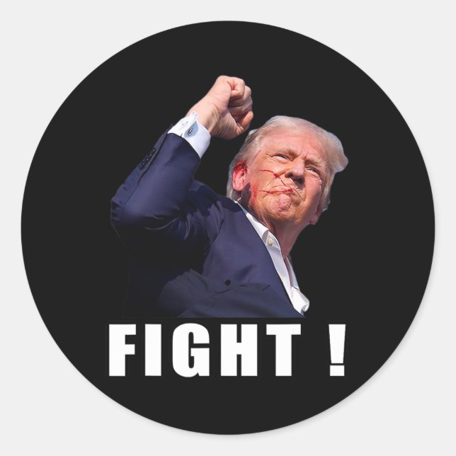 Pegatina Redonda Camisas de disparo Intentan Disparo Inacional (Anverso)