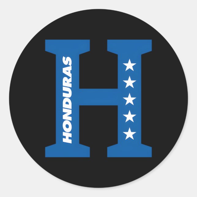 Pegatina Redonda Camisas De Honduras Camisas Catrachas De Honduras (Anverso)