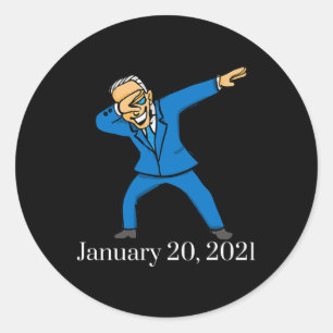 Pegatina Redonda Camisas de la camiseta 2021 Biden Dabbing Tee Shir