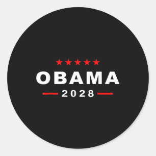 Pegatina Redonda Camisas de Obama 2028 votan a Obama por el preside
