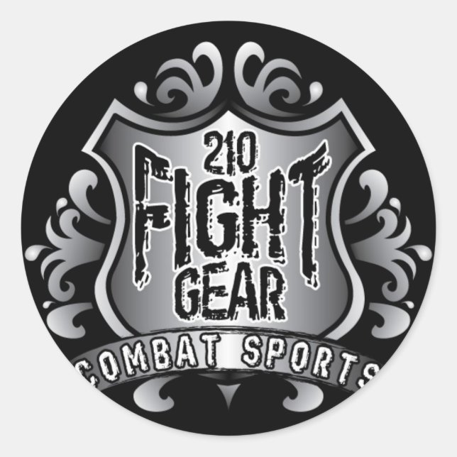 Pegatina Redonda camisas negras (Anverso)