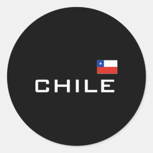 Pegatina Redonda Camiseta Atlética Deportiva de Fútbol con Bandera 
