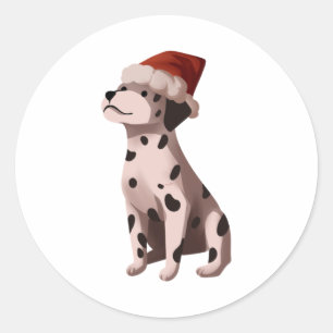 Pegatina Redonda Camiseta clásica de navidad