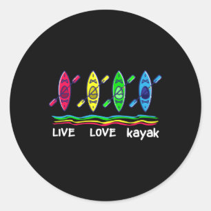 Pegatina Redonda Camiseta Cool Kayaks Para Bote De Kayak Divertido 