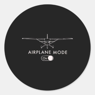 Pegatina Redonda Camiseta corta piloto C172 regalo volando avión mo