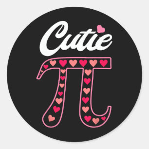 Pegatina Redonda Camiseta Cutie Pi Day 3.14159 Mujeres Niños Té Mat