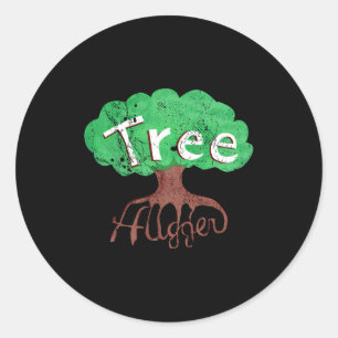 Pegatina Redonda Camiseta de Abrazador de Árbol_1