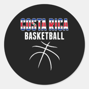 Pegatina Redonda Camiseta de aficionados de Costa Rica Sketll - Dep