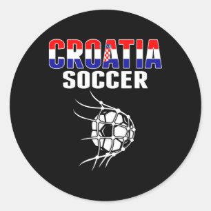 Pegatina Redonda Camiseta de aficionados de fútbol de Croacia - Apo