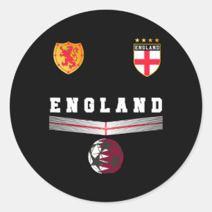 Pegatina Redonda Camiseta de aficionados de fútbol de Inglaterra Ba