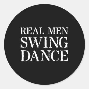 Pegatina Redonda Camiseta De Baile De Swing Para Regalos Hombres Re