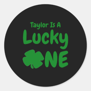 Pegatina Redonda Camiseta de bebé Lucky One St Patricks Day cumplea