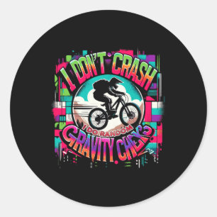 Pegatina Redonda Camiseta de bicicleta de ciclismo No me estrello H