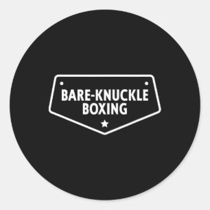 Pegatina Redonda Camiseta de boxeo Re-knuckle