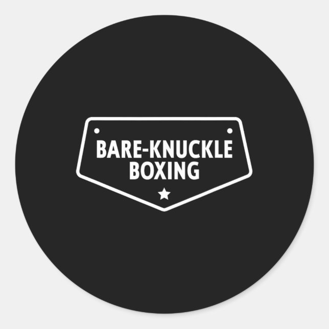 Pegatina Redonda Camiseta de boxeo Re-knuckle (Anverso)