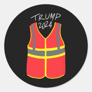 Pegatina Redonda Camiseta de Camión Garge Trump 2024