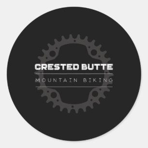 Pegatina Redonda Camiseta de ciclismo de montaña Crested Butte Mtb