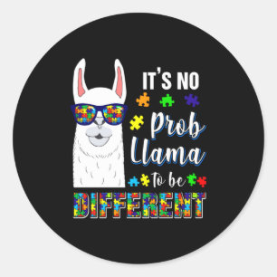 Pegatina Redonda Camiseta de concienciación sobre el autismo de ani