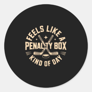 Pegatina Redonda Camiseta de día tipo caja de penalización