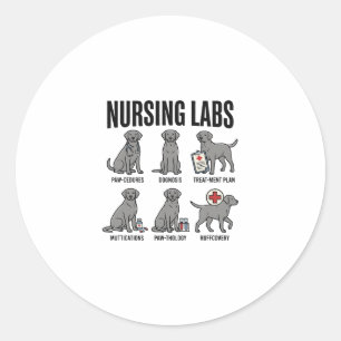 Pegatina Redonda Camiseta de diseño vectorial con broma médica de p