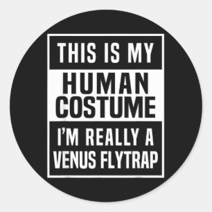 Pegatina Redonda Camiseta de disfraz de Venus atrapamoscas idea div