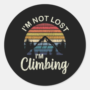 Pegatina Redonda Camiseta de escalada en roca - Regalos para escala