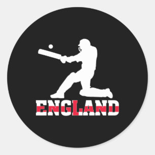 Pegatina Redonda Camiseta de fanático de críquet de Inglaterra 2025