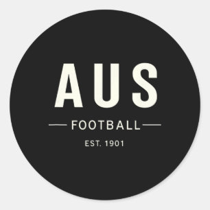 Pegatina Redonda Camiseta de fanático de fútbol de Australia Fundad