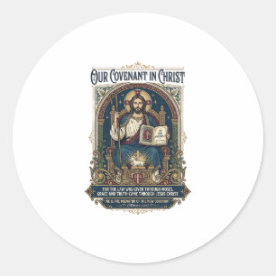 Pegatina Redonda Camiseta de fotógrafo de boda de Jesús Cristiana