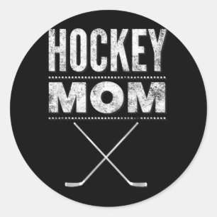 Pegatina Redonda Camiseta de madre de hockey para el día de la madr